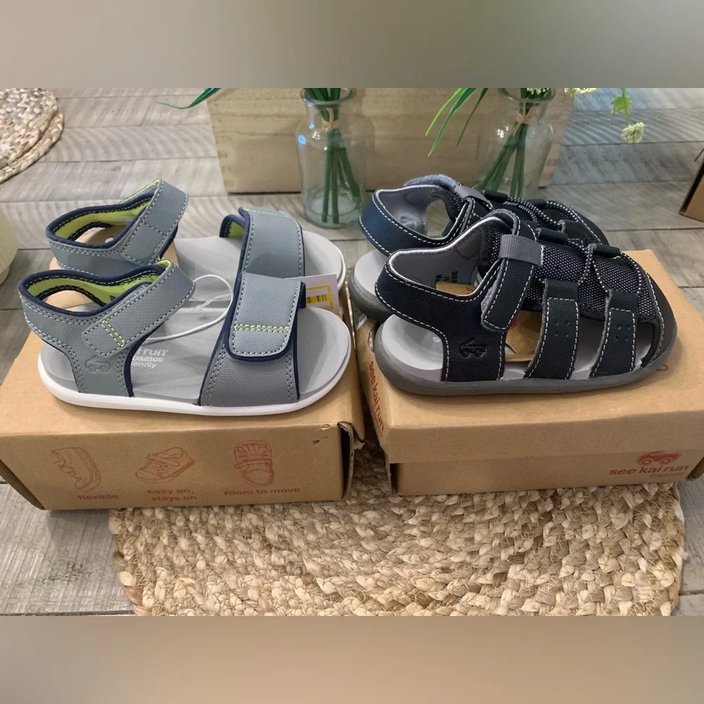 See Kai Run Kids Sandals - Gray and Black - Picture 2 of 5